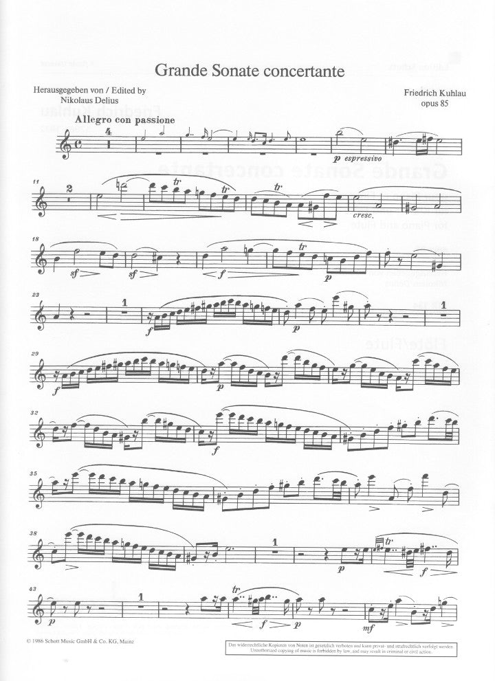 Kuhlau, F :: Grande Sonate concertante op. 85