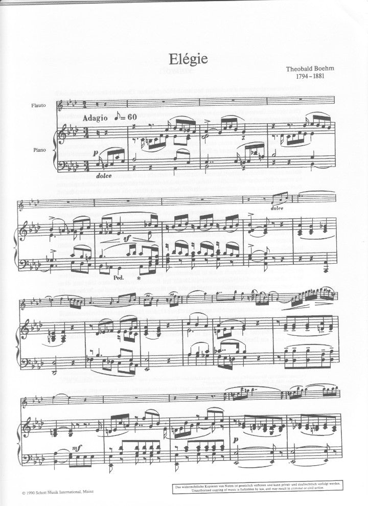 Boehm, T :: Elegie in A flat major op. 47