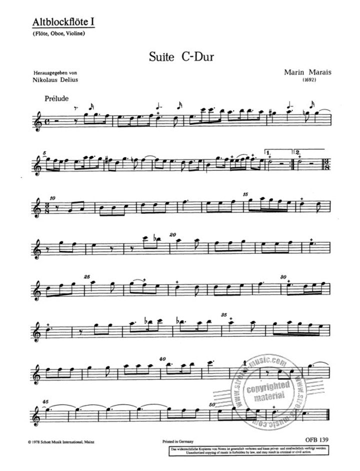 Marais, M :: Suite in C Major