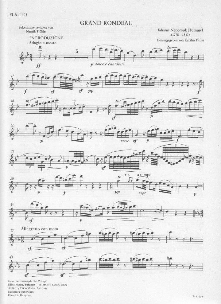 Hummel, JN :: Grand Rondeau op. 126