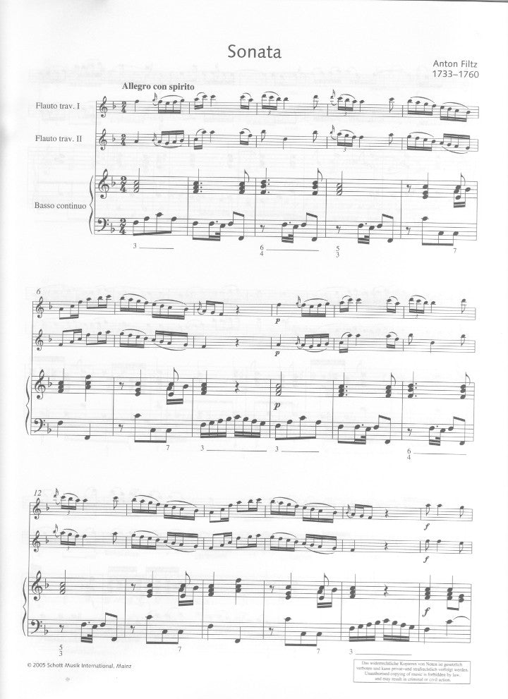 Filtz, A :: Trio Sonata in F Major op. 2, No. 5