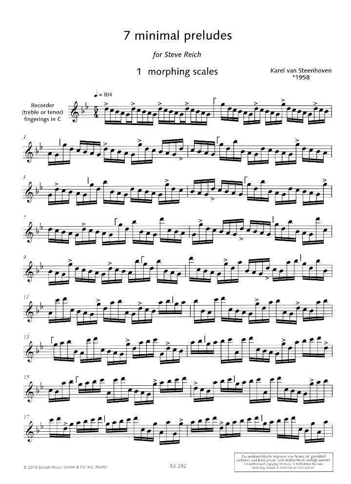 van Steenhoven, K :: 7 minimal preludes