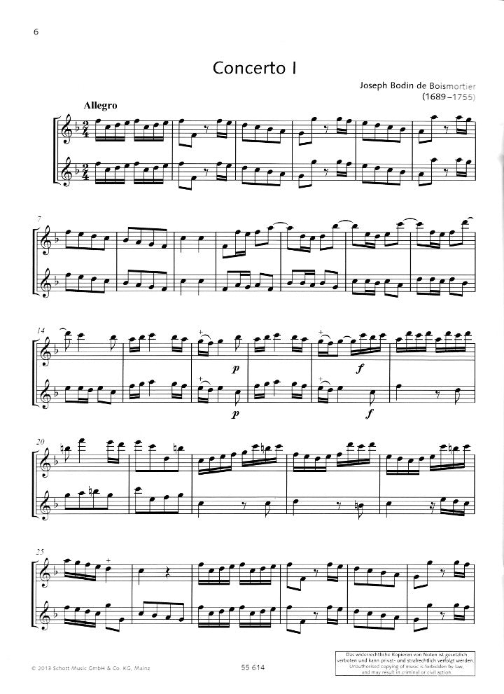 Boismortier, JB :: 6 Concerti, Op. 38