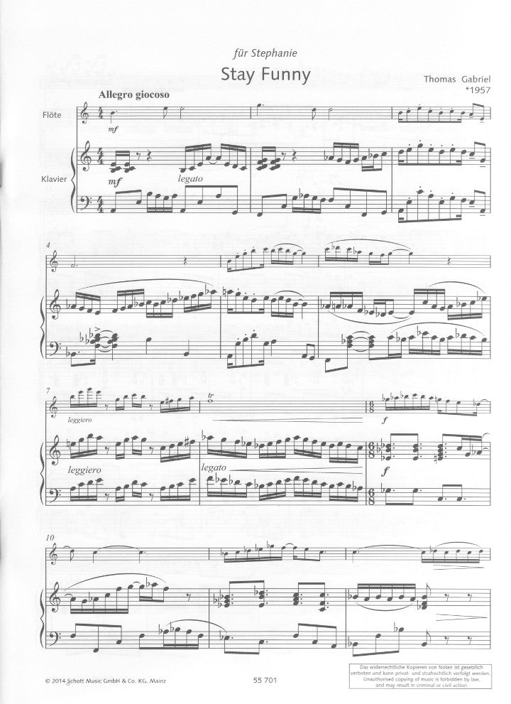 Gabriel, T :: Stay Funny: Jazzy Concert Piece