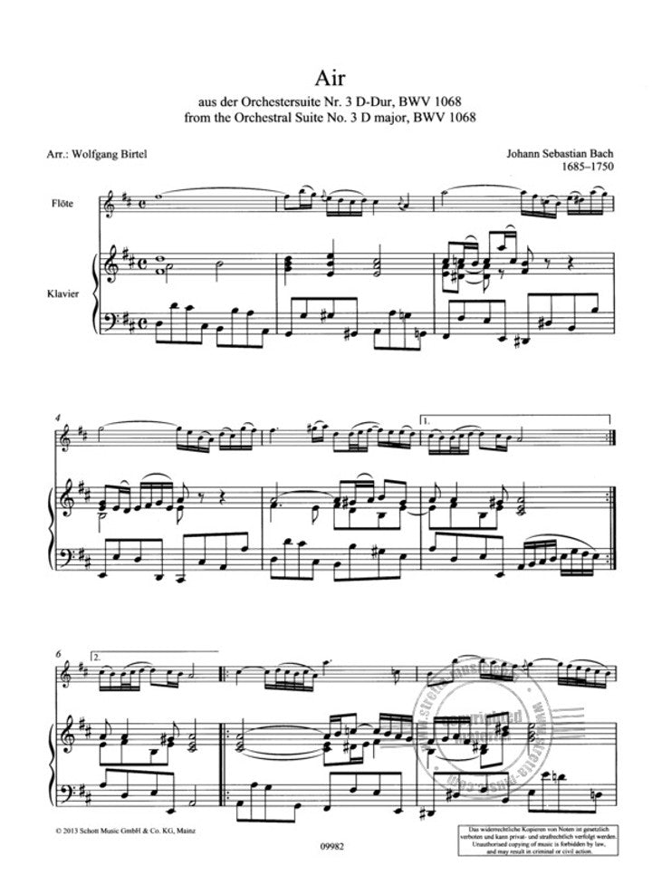 Bach, JS :: Air from Orchestral Suite No. 3 D Major, BWV 1068