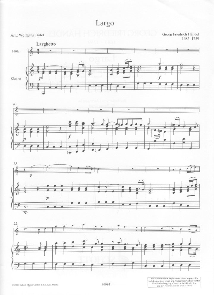 Handel, GF :: Largo 'Obra mai fu' from Xerxes