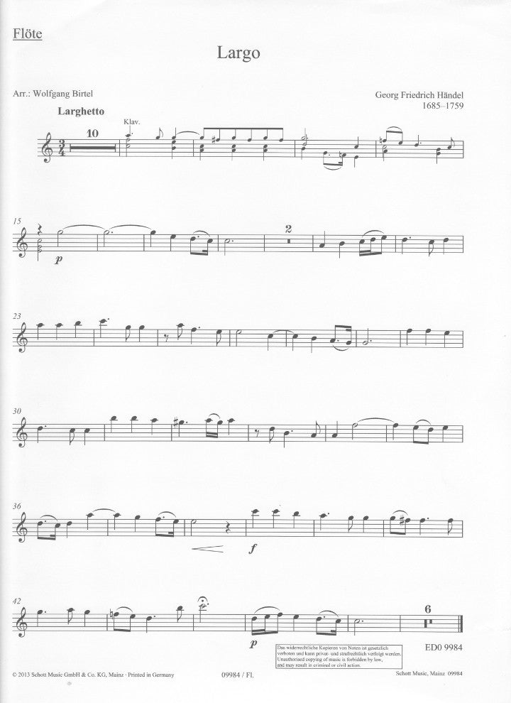 Handel, GF :: Largo 'Obra mai fu' from Xerxes