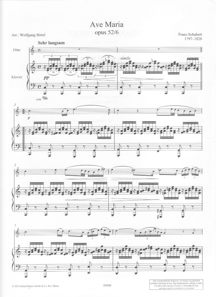 Schubert, F :: Ave Maria Op. 52, No. 6