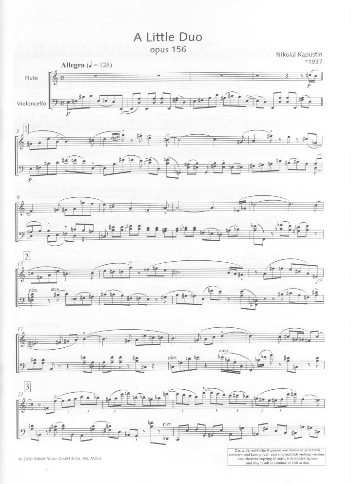 Kapustin, N :: A Little Duo, op. 156