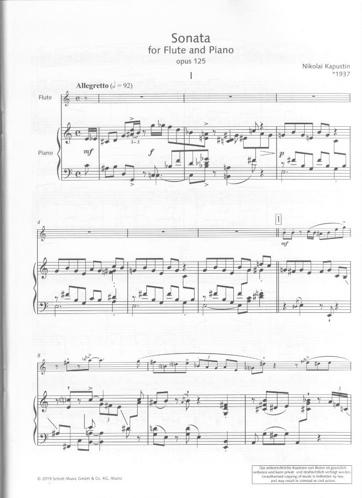 Kapustin, N :: Sonata op. 125