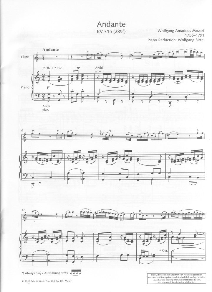 Mozart, WA :: Andante in C Major, K315