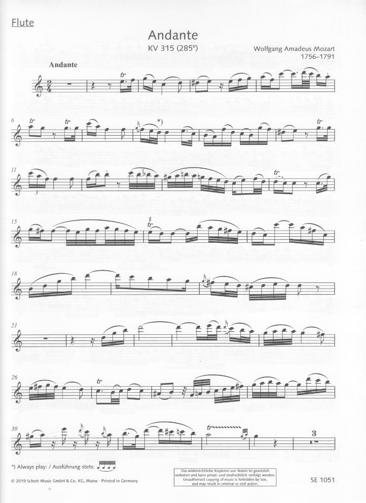 Mozart, WA :: Andante in C Major, K315