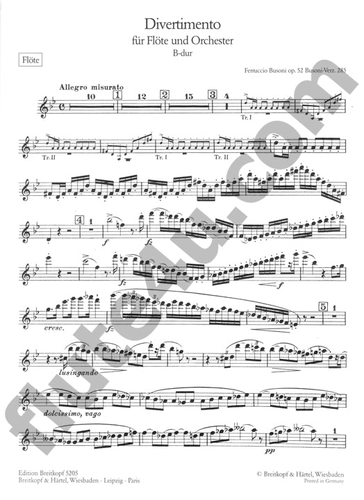 Busoni, F :: Divertimento op. 52