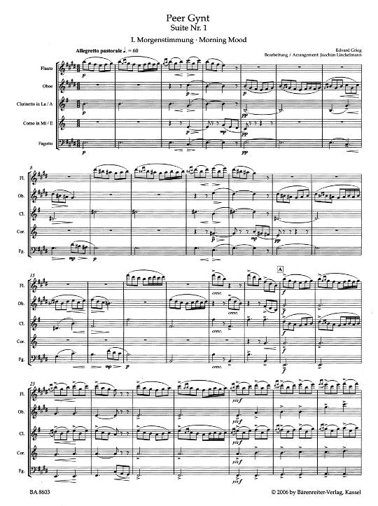 Grieg, E :: Peer Gynt Suite No. 1, op. 46