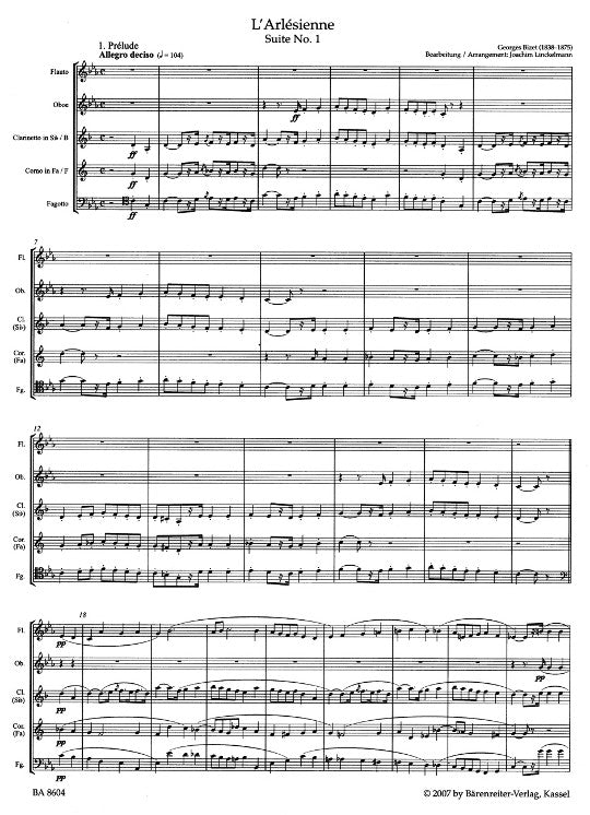 Bizet, G :: L'Arlesienne Suite No. 1