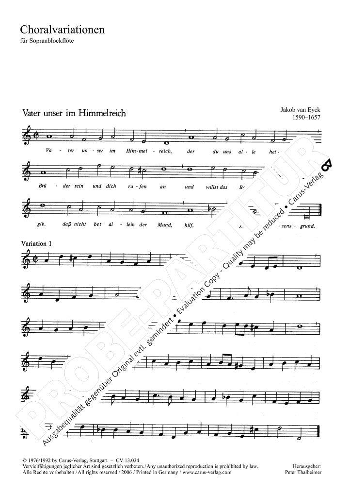 van Eyck, J :: Choralvariationen