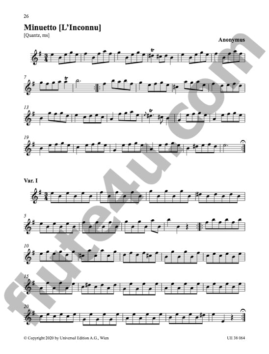 Various :: 34 pieces pour flute seule: Flute Solos from the 18th Century