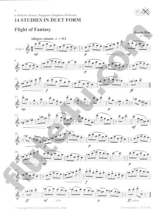 Rae, J :: 14 Studies in Duet Form