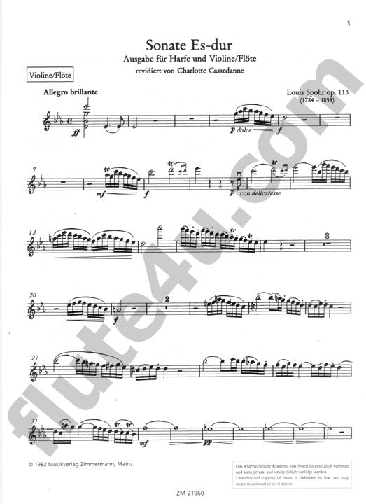 Spohr, L :: Sonata in E-flat Major, op. 113