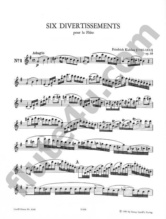 Kuhlau, F :: 6 Divertissements op. 68