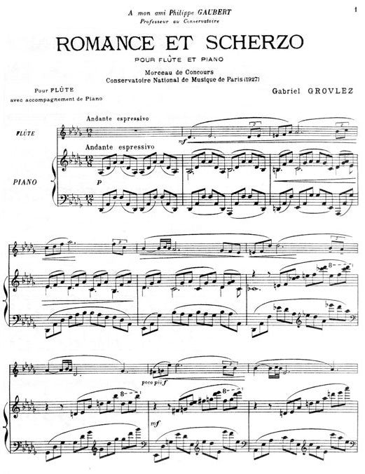 Grovlez, G :: Romance et scherzo
