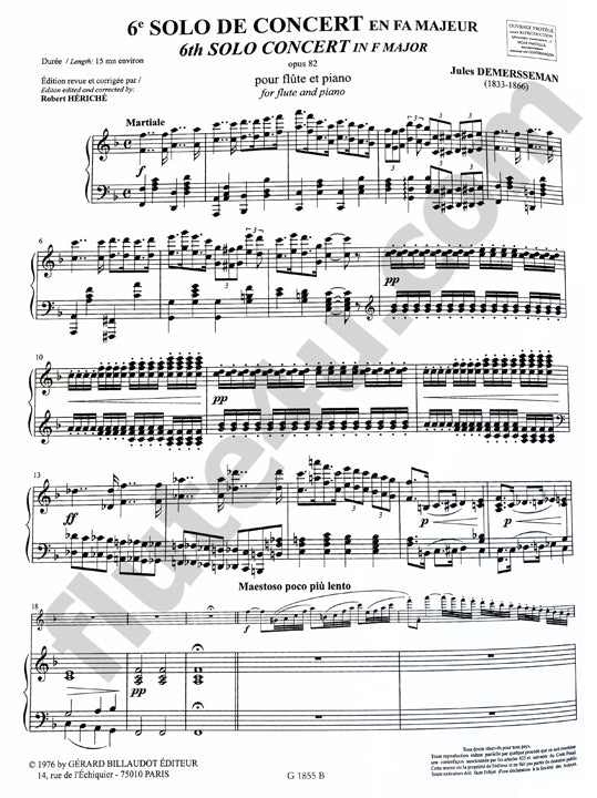 Demersseman, J :: 6e Solo de Concert op. 82