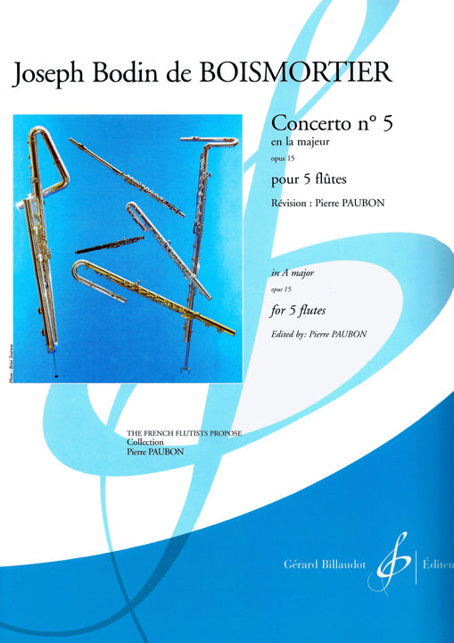Boismortier, JB :: Concerto no. 5 en la majeur opus 15