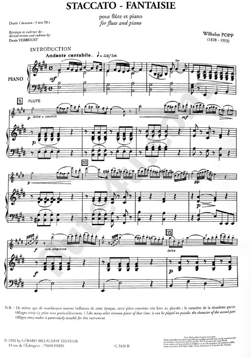 Popp, W :: Staccato-Fantaisie