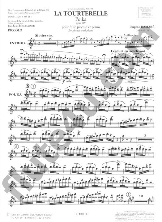Damare, E :: La Tourterelle, op. 119