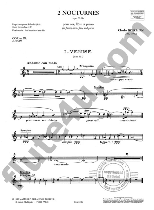 Koechlin, C :: 2 nocturnes