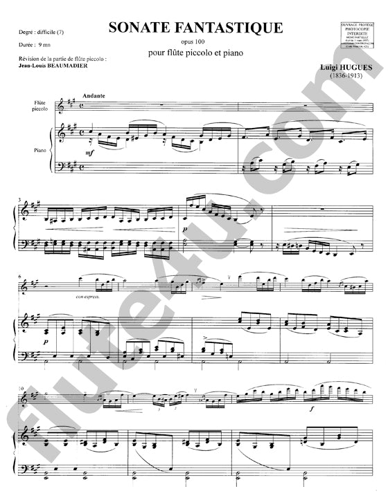 Hugues, L :: Sonate fantastique opus 100
