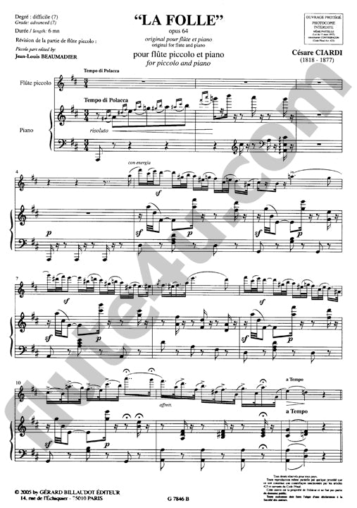 Ciardi, C :: 'La Folle' op. 64