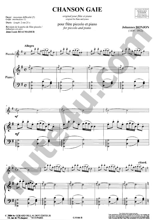Donjon, J :: Chanson gaie