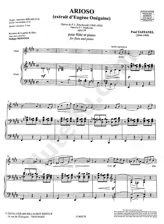 Tchaikovsky, PI :: Arioso (extrait d'Eugene Oneguine)