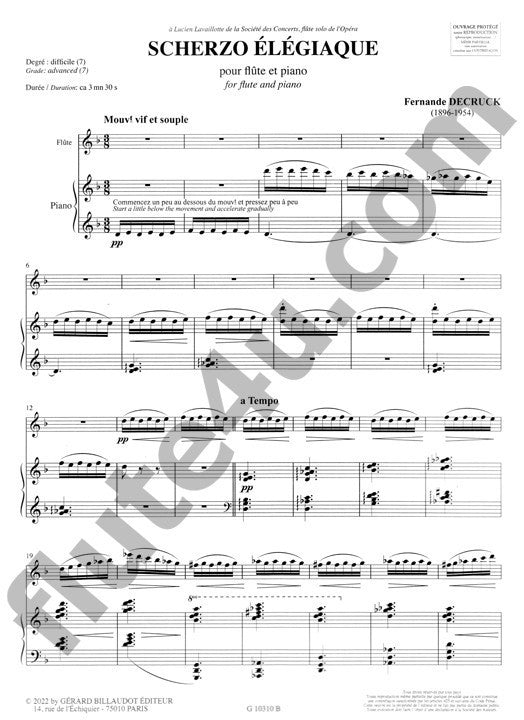 Decruck, F :: Scherzo elegiaque