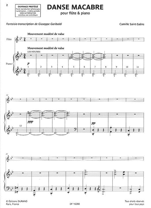 Saint-Saens, C :: Danse Macabre Fantaisie-transcription