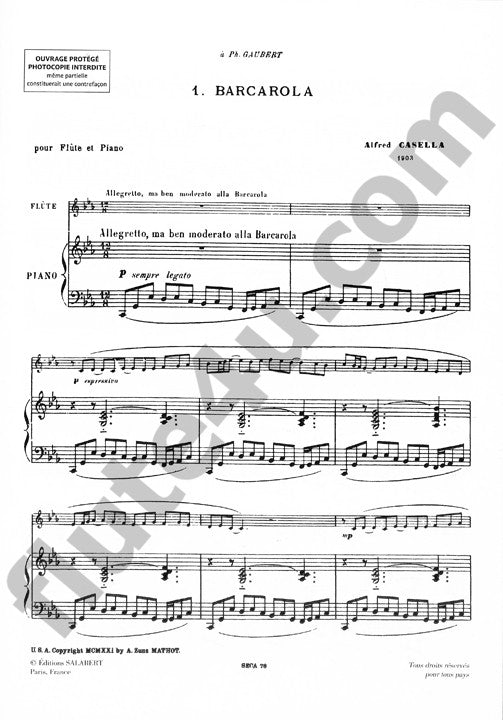 Casella, A :: Barcarola et Scherzo