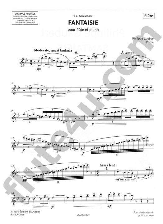 Gaubert, P :: Fantaisie
