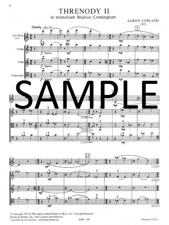 Copland, A :: Threnodies I and II