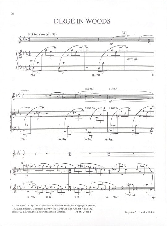Copland, A :: Copland Instrumental Album: Piano Accompaniment