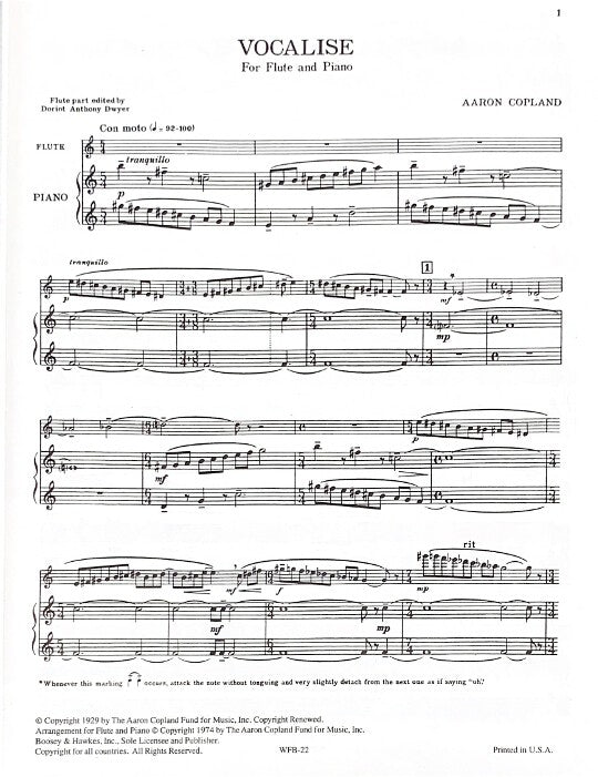 Copland, A :: Vocalise