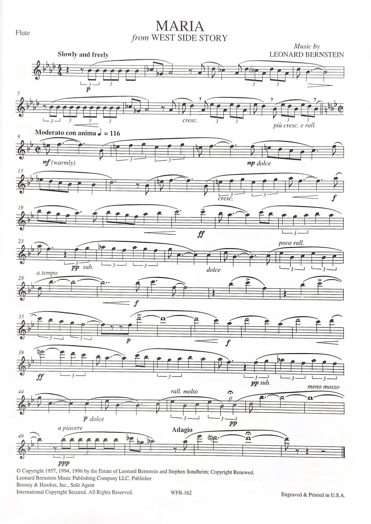 Bernstein, L :: Bernstein for Flute