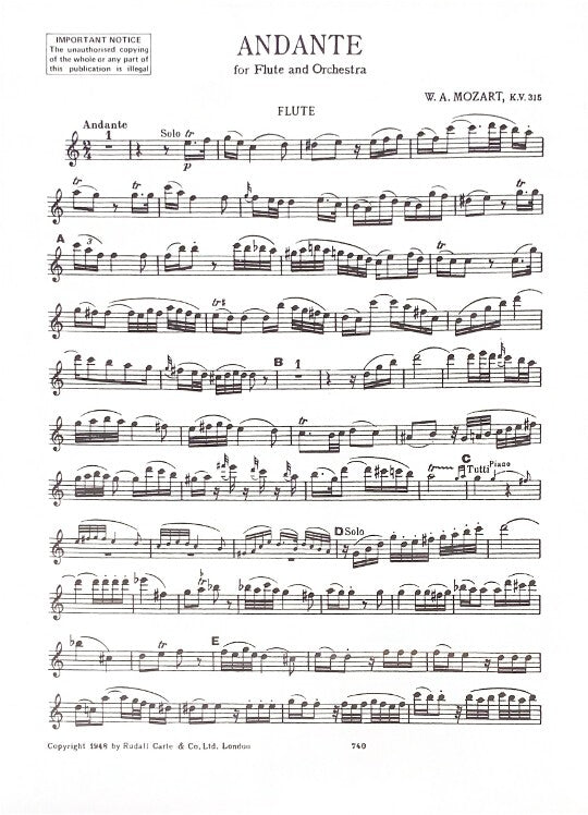 Mozart, WA :: Andante K. 315