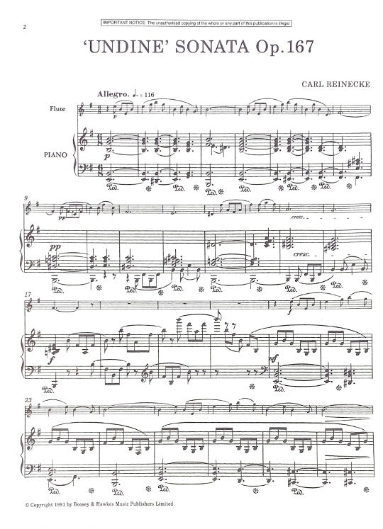 Reinecke, C :: Undine Sonata op. 167