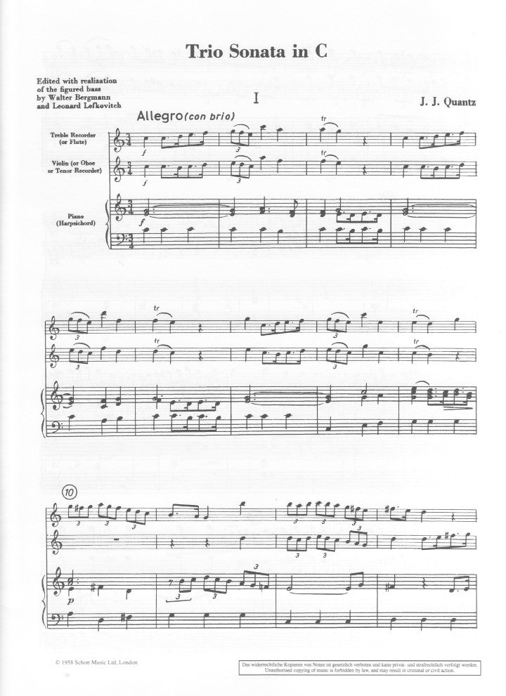 Quantz, JJ :: Trio Sonata in C