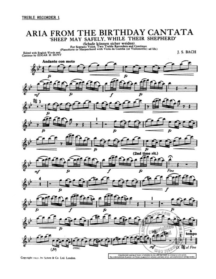 Bach, JS :: Sheep May Safely Graze, BWV 208