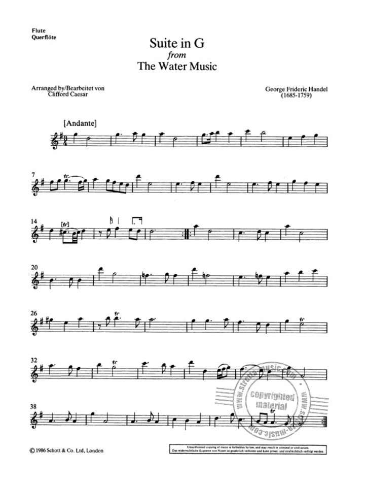Handel, GF :: Suite in G from 'The Water Music'
