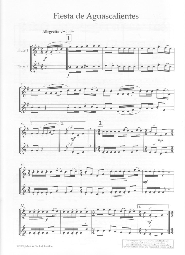 Traditional :: Mexican Folk Tunes: 14 Dances for Flute Duet