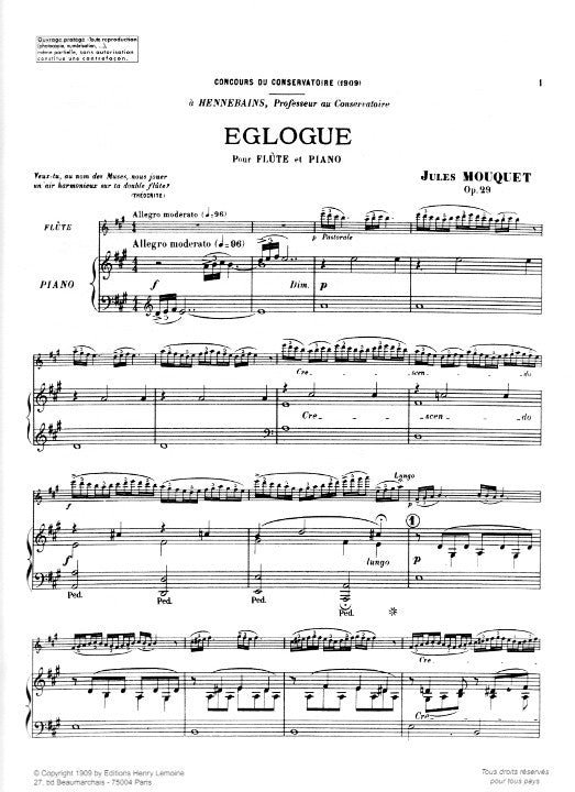 Mouquet, J :: Eglogue