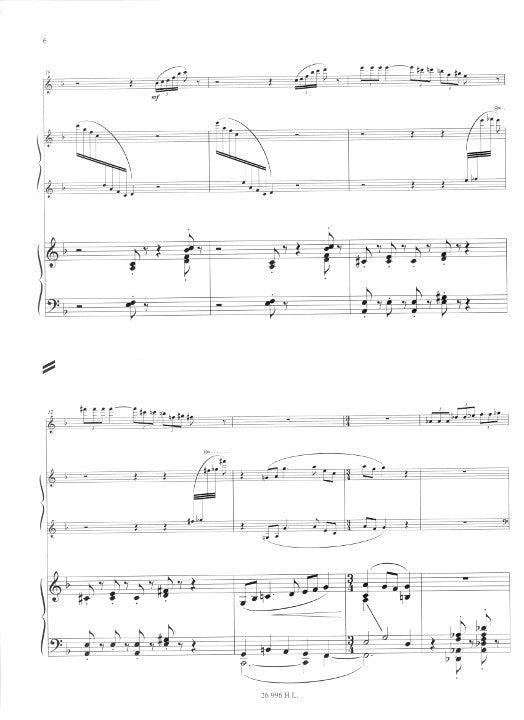Damase, J-M :: Duo concertante pour flute, harpe et orchestre a cordes